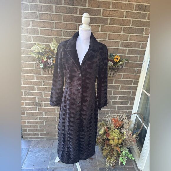 Elegant Black Long “Fur” Coat - Picture 5 of 7